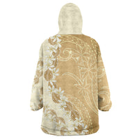 Heiva i Tahiti Wearable Blanket Hoodie Tahitian Tiare Maori Cowrie Lei Brown LT14 - Polynesian Pride