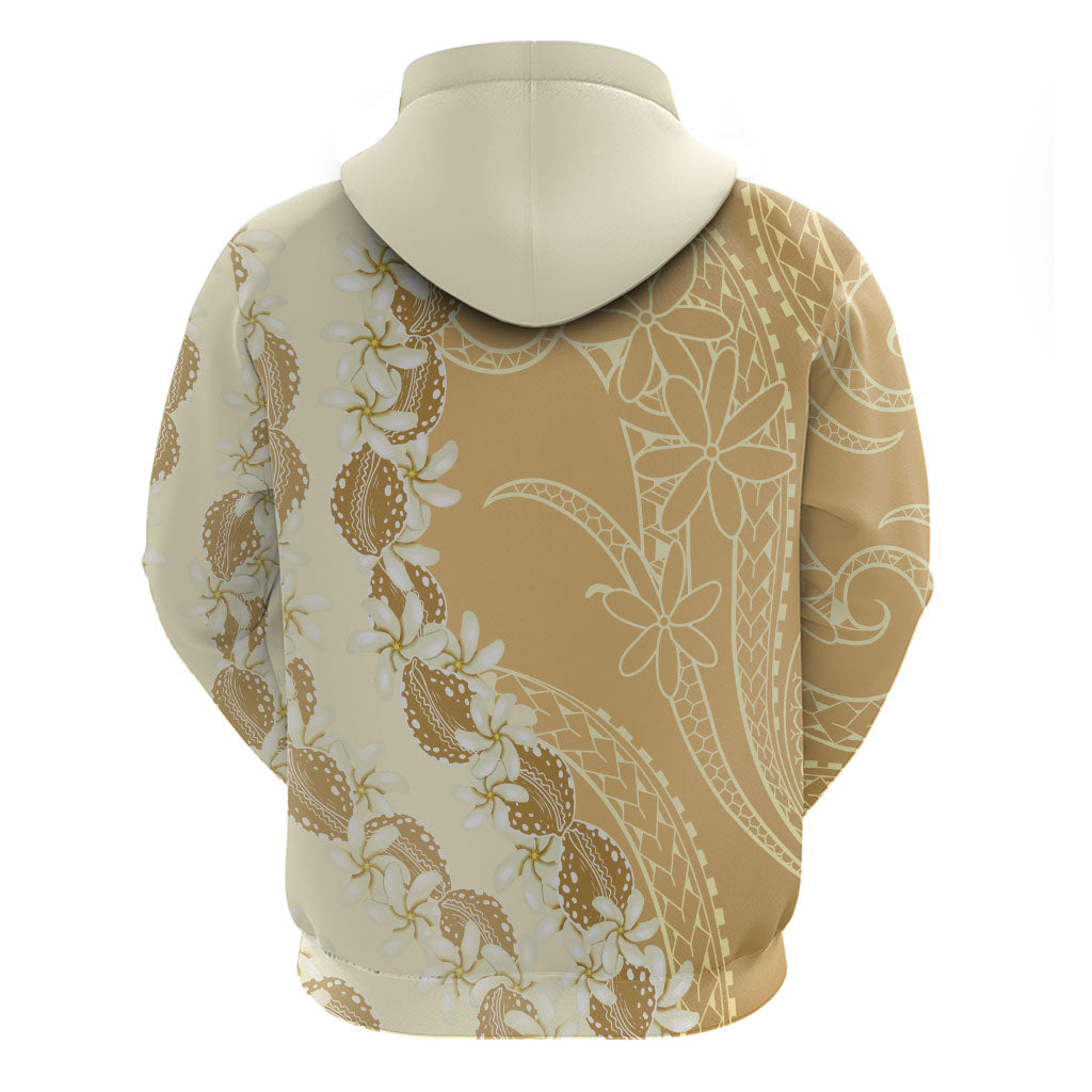 Heiva i Tahiti Zip Hoodie Tahitian Tiare Maori Cowrie Lei Brown LT14 - Polynesian Pride