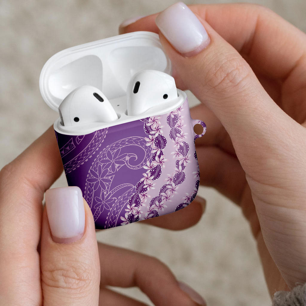 Heiva i Tahiti AirPods Case Tahitian Tiare Maori Cowrie Lei Purple LT14 - Polynesian Pride