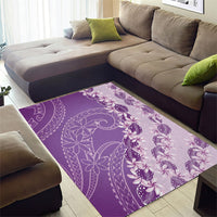Heiva i Tahiti Area Rug Tahitian Tiare Maori Cowrie Lei Purple LT14 - Polynesian Pride