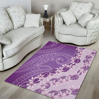 Heiva i Tahiti Area Rug Tahitian Tiare Maori Cowrie Lei Purple LT14 - Polynesian Pride