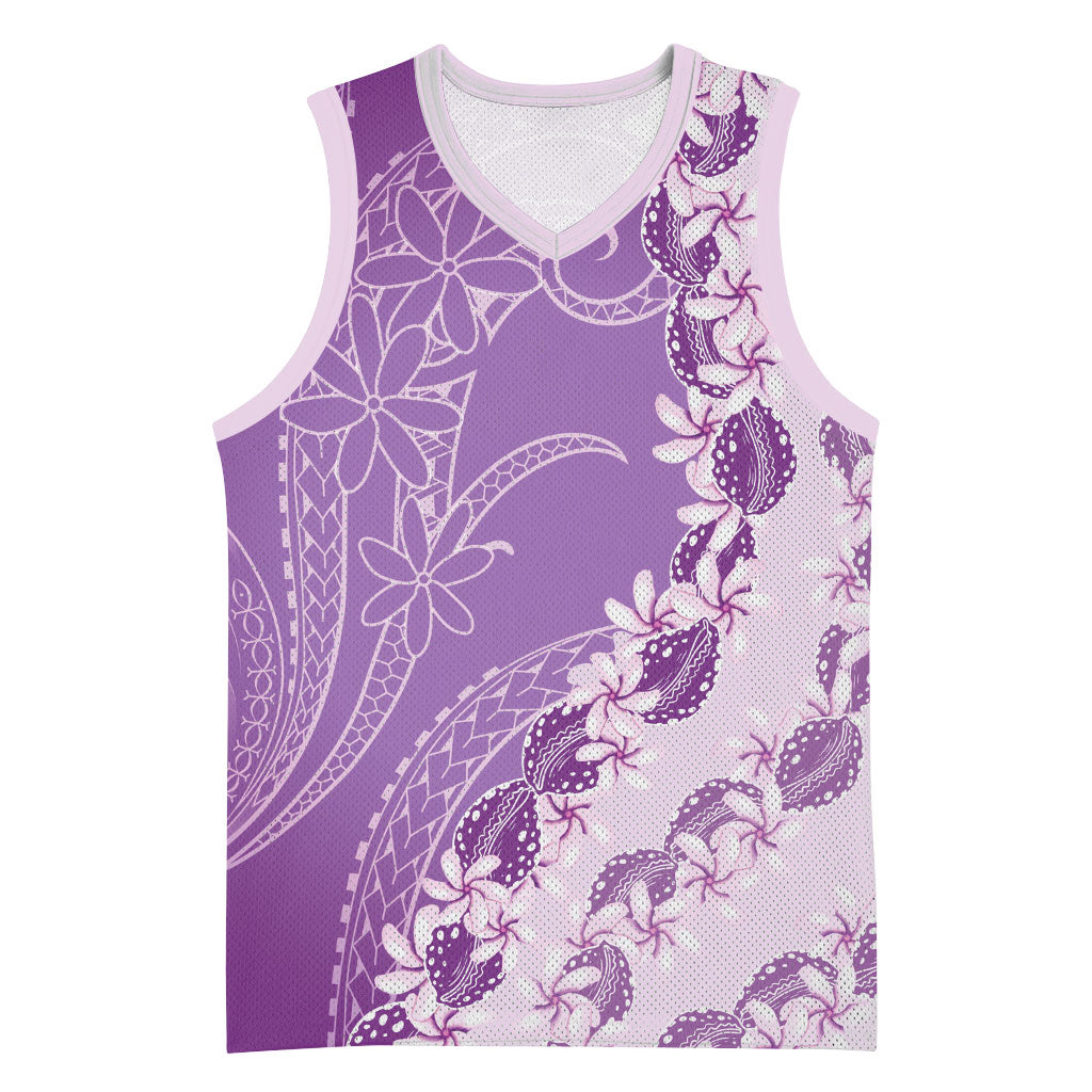 Heiva i Tahiti Basketball Jersey Tahitian Tiare Maori Cowrie Lei Purple LT14 Unisex Purple - Polynesian Pride