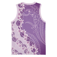 Heiva i Tahiti Basketball Jersey Tahitian Tiare Maori Cowrie Lei Purple LT14 - Polynesian Pride