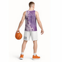 Heiva i Tahiti Basketball Jersey Tahitian Tiare Maori Cowrie Lei Purple LT14 - Polynesian Pride