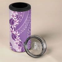 Heiva i Tahiti 4 in 1 Can Cooler Tumbler Tahitian Tiare Maori Cowrie Lei Purple LT14 - Polynesian Pride