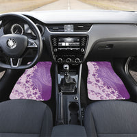 Heiva i Tahiti Car Mats Tahitian Tiare Maori Cowrie Lei Purple LT14 Set 2pcs - Front Purple - Polynesian Pride