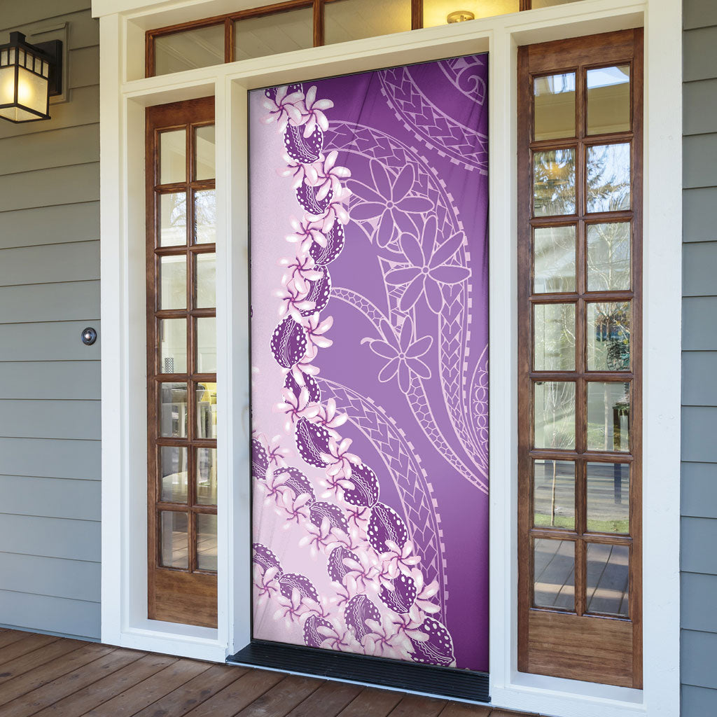 Heiva i Tahiti Door Cover Tahitian Tiare Maori Cowrie Lei Purple LT14 - Polynesian Pride