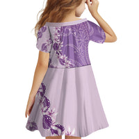 Heiva i Tahiti Family Matching Tank Maxi Dress and Hawaiian Shirt Tahitian Tiare Maori Cowrie Lei Purple LT14 - Polynesian Pride
