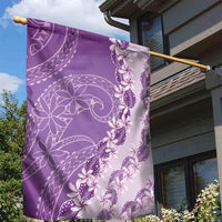 Heiva i Tahiti Garden Flag Tahitian Tiare Maori Cowrie Lei Purple LT14 - Polynesian Pride