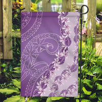 Heiva i Tahiti Garden Flag Tahitian Tiare Maori Cowrie Lei Purple LT14 Garden Flag Purple - Polynesian Pride