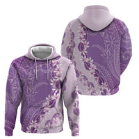 Heiva i Tahiti Hoodie Tahitian Tiare Maori Cowrie Lei Purple LT14 - Polynesian Pride