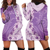 Heiva i Tahiti Hoodie Dress Tahitian Tiare Maori Cowrie Lei Purple LT14 - Polynesian Pride