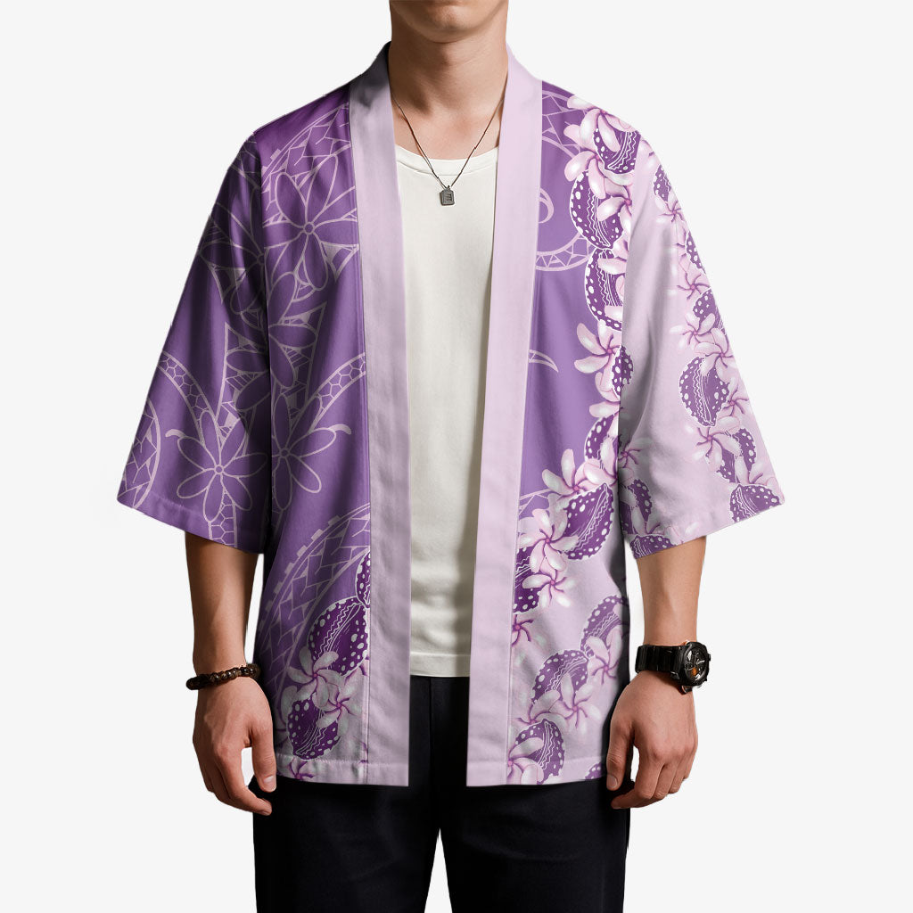 Heiva i Tahiti Kimono Tahitian Tiare Maori Cowrie Lei Purple LT14 - Polynesian Pride