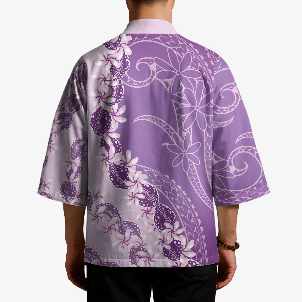 Heiva i Tahiti Kimono Tahitian Tiare Maori Cowrie Lei Purple LT14 - Polynesian Pride