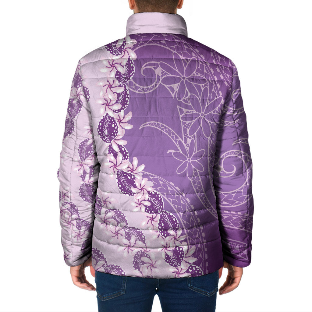 Heiva i Tahiti Padded Jacket Tahitian Tiare Maori Cowrie Lei Purple LT14 - Polynesian Pride