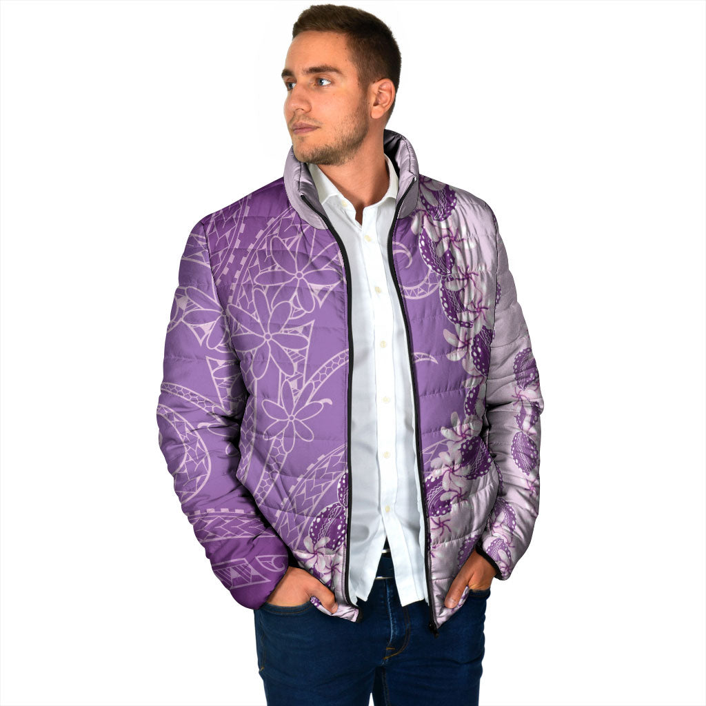 Heiva i Tahiti Padded Jacket Tahitian Tiare Maori Cowrie Lei Purple LT14 - Polynesian Pride