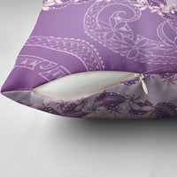 Heiva i Tahiti Pillow Cover Tahitian Tiare Maori Cowrie Lei Purple LT14 - Polynesian Pride