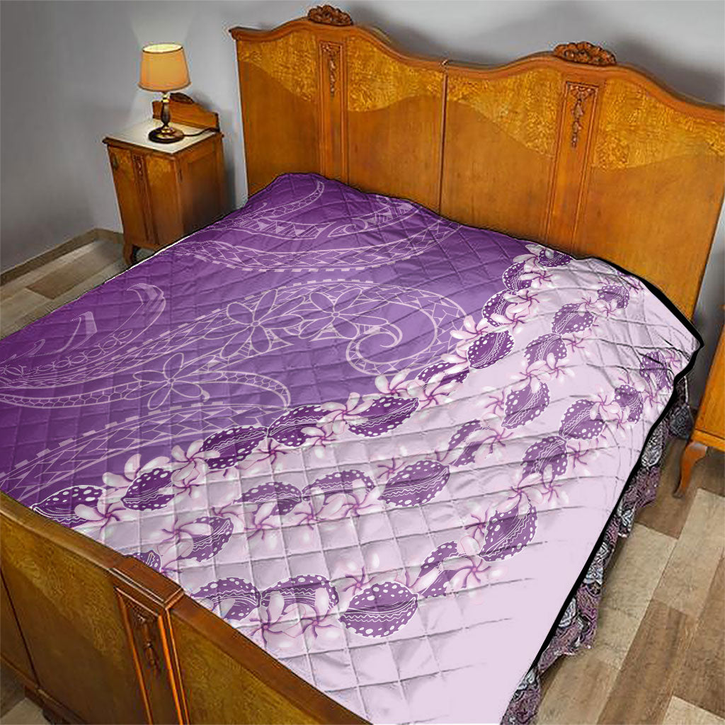 Heiva i Tahiti Quilt Tahitian Tiare Maori Cowrie Lei Purple LT14 - Polynesian Pride