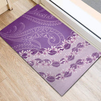 Heiva i Tahiti Rubber Doormat Tahitian Tiare Maori Cowrie Lei Purple LT14 - Polynesian Pride