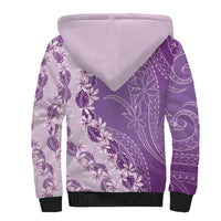 Heiva i Tahiti Sherpa Hoodie Tahitian Tiare Maori Cowrie Lei Purple LT14 - Polynesian Pride