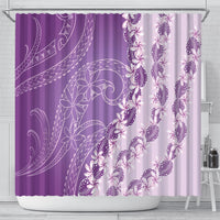 Heiva i Tahiti Shower Curtain Tahitian Tiare Maori Cowrie Lei Purple LT14 - Polynesian Pride