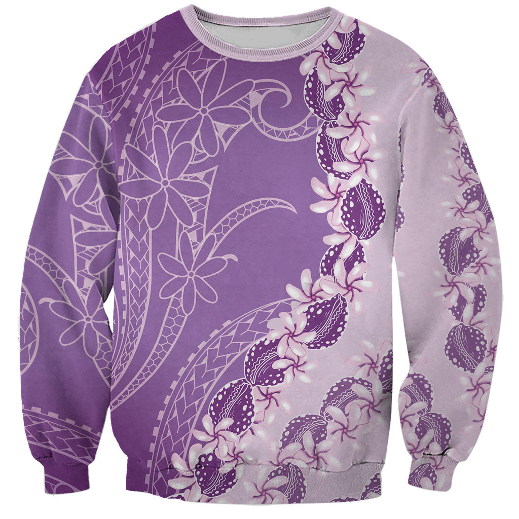 Heiva i Tahiti Sweatshirt Tahitian Tiare Maori Cowrie Lei Purple LT14 Unisex Purple - Polynesian Pride
