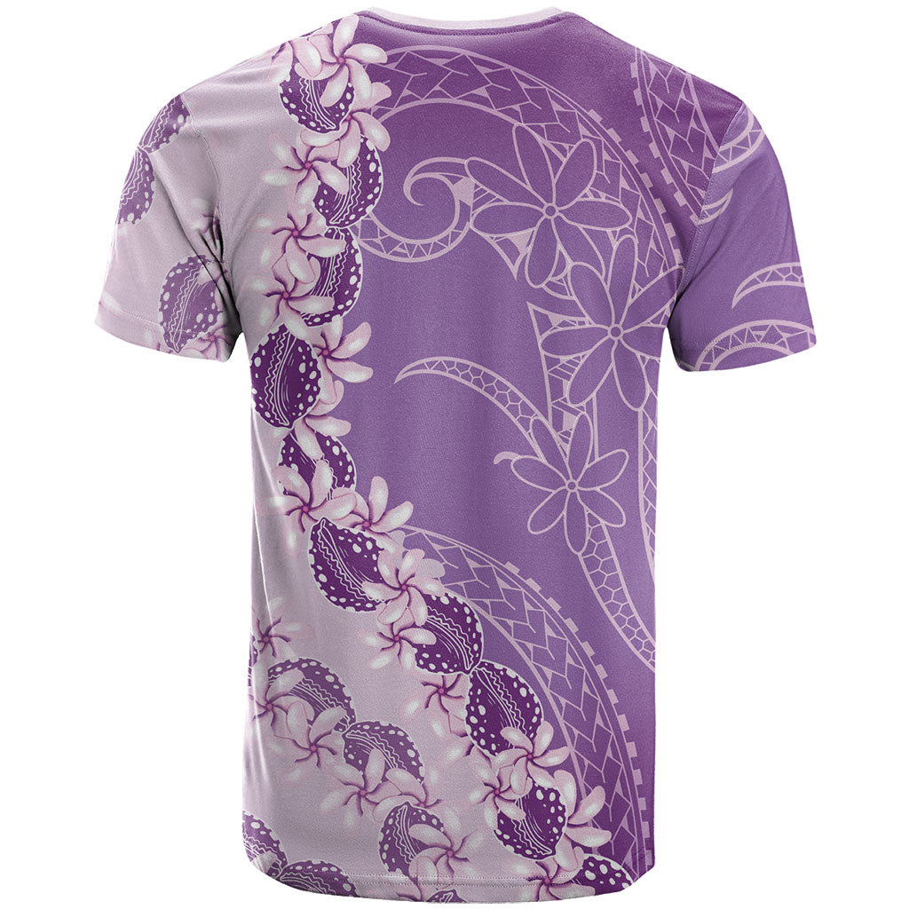 Heiva i Tahiti T Shirt Tahitian Tiare Maori Cowrie Lei Purple LT14 - Polynesian Pride