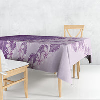 Heiva i Tahiti Tablecloth Tahitian Tiare Maori Cowrie Lei Purple