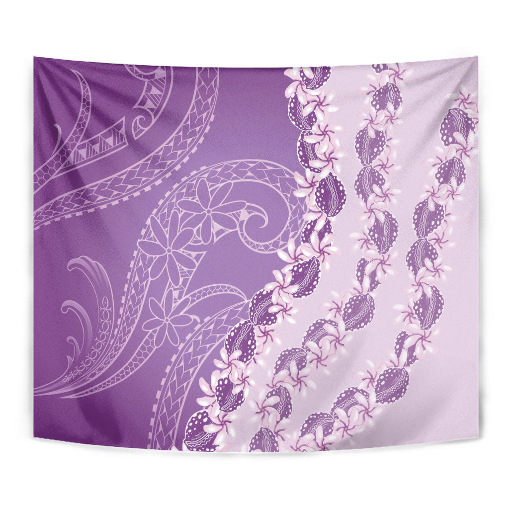 Heiva i Tahiti Tapestry Tahitian Tiare Maori Cowrie Lei Purple LT14 - Polynesian Pride