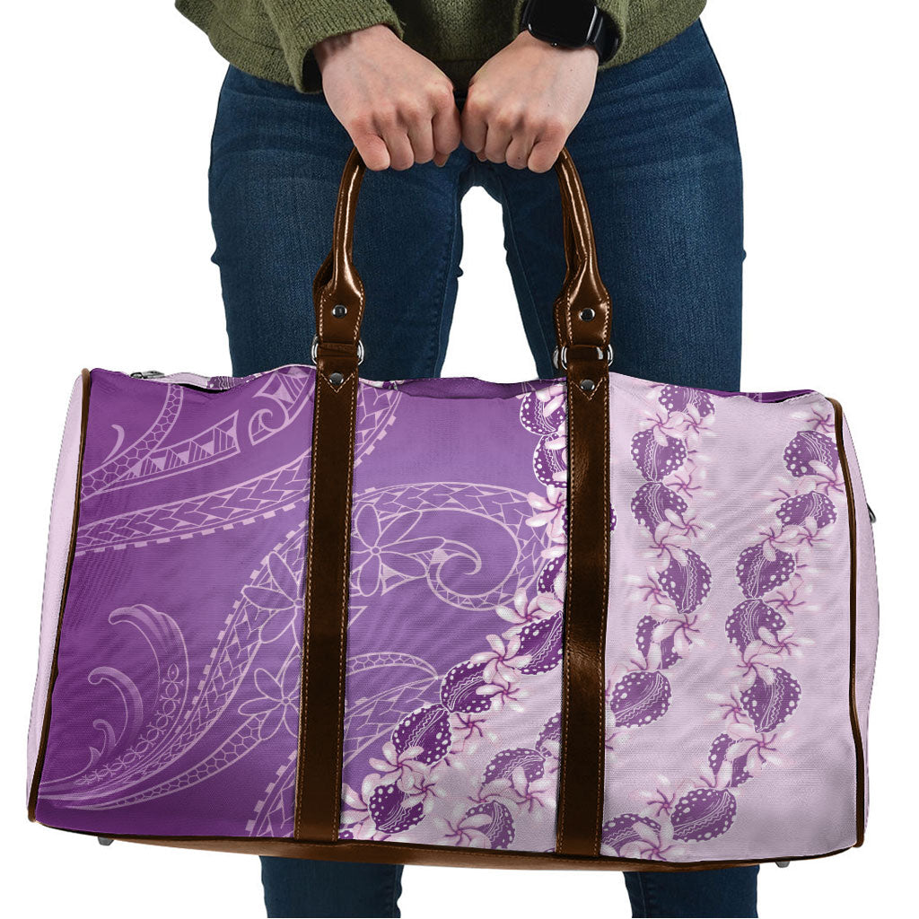 Heiva i Tahiti Travel Bag Tahitian Tiare Maori Cowrie Lei Purple LT14 Purple - Polynesian Pride