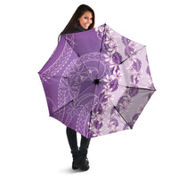 Heiva i Tahiti Umbrella Tahitian Tiare Maori Cowrie Lei Purple LT14 - Polynesian Pride