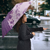 Heiva i Tahiti Umbrella Tahitian Tiare Maori Cowrie Lei Purple LT14 - Polynesian Pride