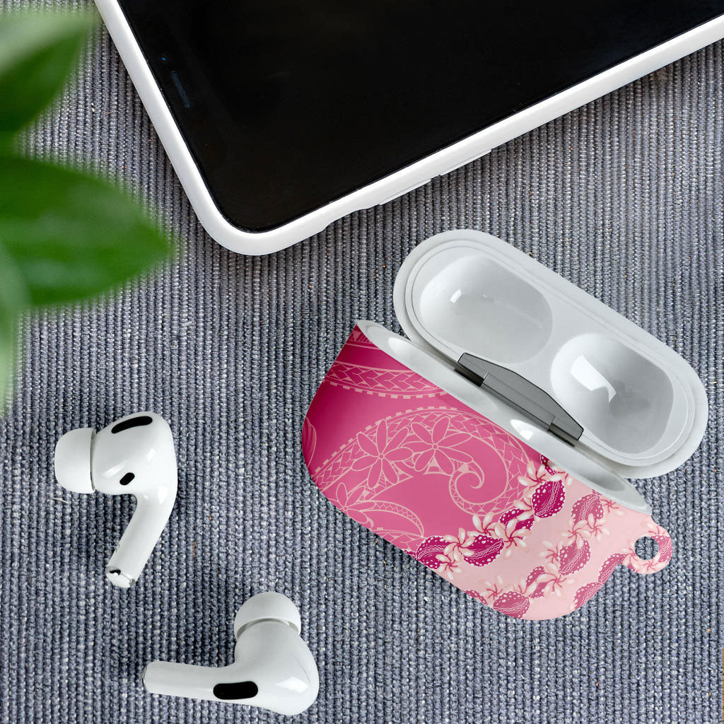 Heiva i Tahiti AirPods Case Tahitian Tiare Maori Cowrie Lei Pink LT14 - Polynesian Pride