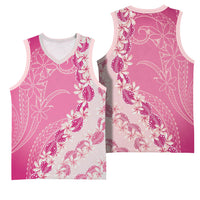 Heiva i Tahiti Basketball Jersey Tahitian Tiare Maori Cowrie Lei Pink LT14 - Polynesian Pride