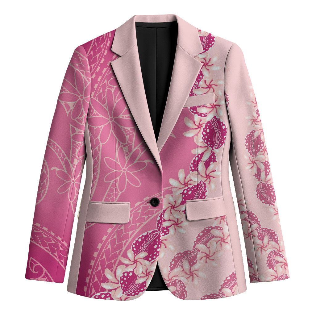 Heiva i Tahiti Blazer Tahitian Tiare Maori Cowrie Lei Pink