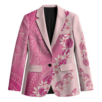 Heiva i Tahiti Blazer Tahitian Tiare Maori Cowrie Lei Pink