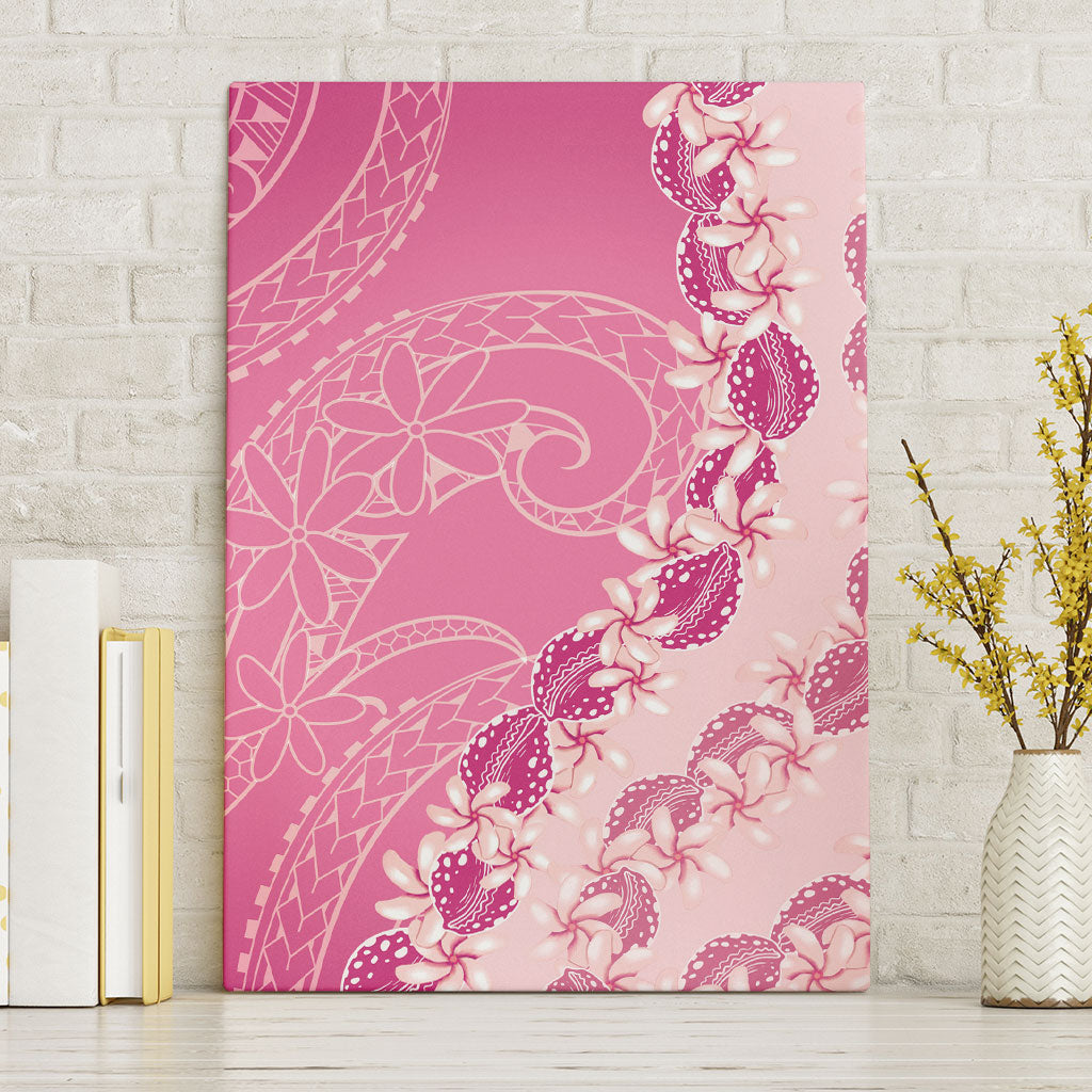 Heiva i Tahiti Canvas Wall Art Tahitian Tiare Maori Cowrie Lei Pink