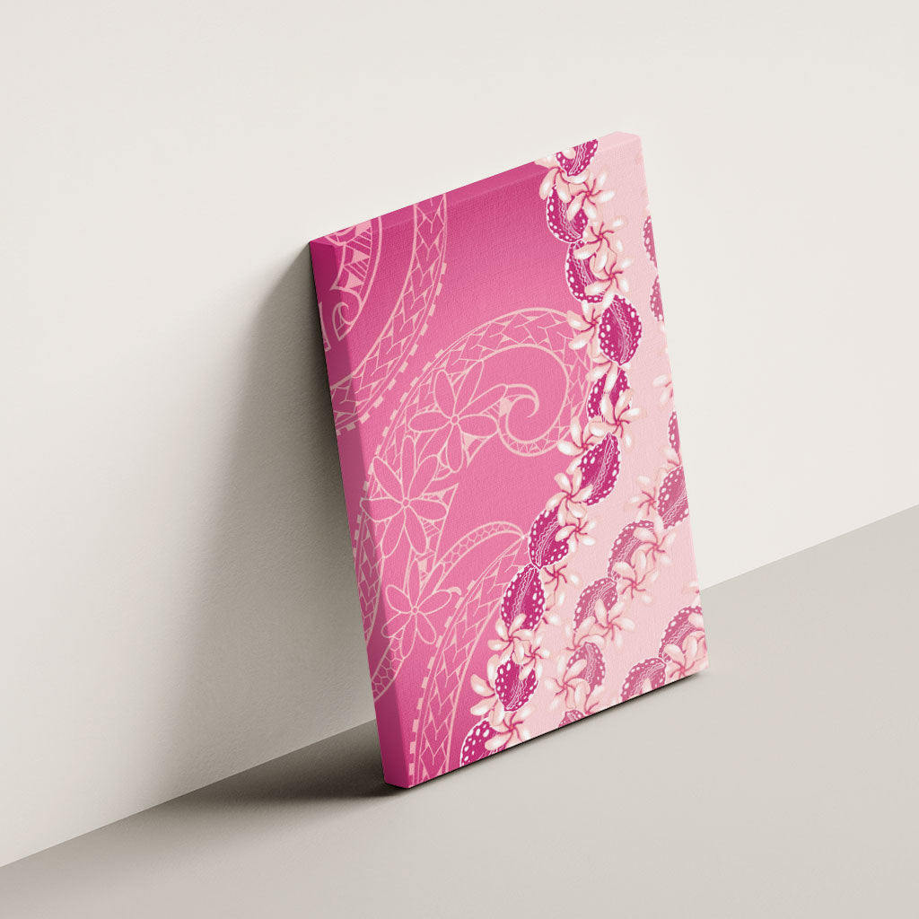 Heiva i Tahiti Canvas Wall Art Tahitian Tiare Maori Cowrie Lei Pink