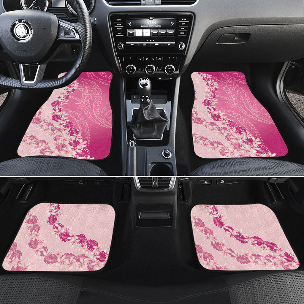 Heiva i Tahiti Car Mats Tahitian Tiare Maori Cowrie Lei Pink LT14 Set 4pcs Pink - Polynesian Pride