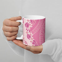 Heiva i Tahiti Ceramic Mug Tahitian Tiare Maori Cowrie Lei Pink