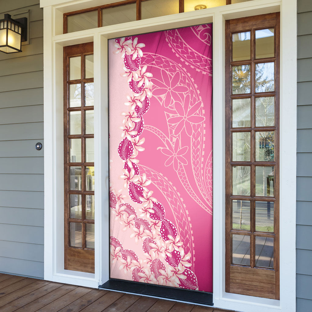 Heiva i Tahiti Door Cover Tahitian Tiare Maori Cowrie Lei Pink LT14 - Polynesian Pride