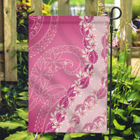 Heiva i Tahiti Garden Flag Tahitian Tiare Maori Cowrie Lei Pink LT14 Garden Flag Pink - Polynesian Pride