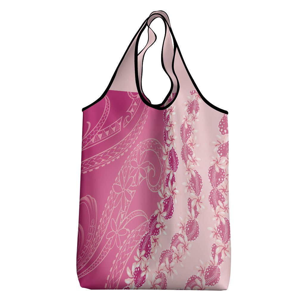 Heiva i Tahiti Grocery Bag Tahitian Tiare Maori Cowrie Lei Pink LT14 - Polynesian Pride