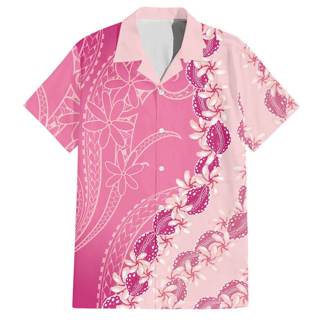Heiva i Tahiti Hawaiian Shirt Tahitian Tiare Maori Cowrie Lei Pink LT14 Pink - Polynesian Pride