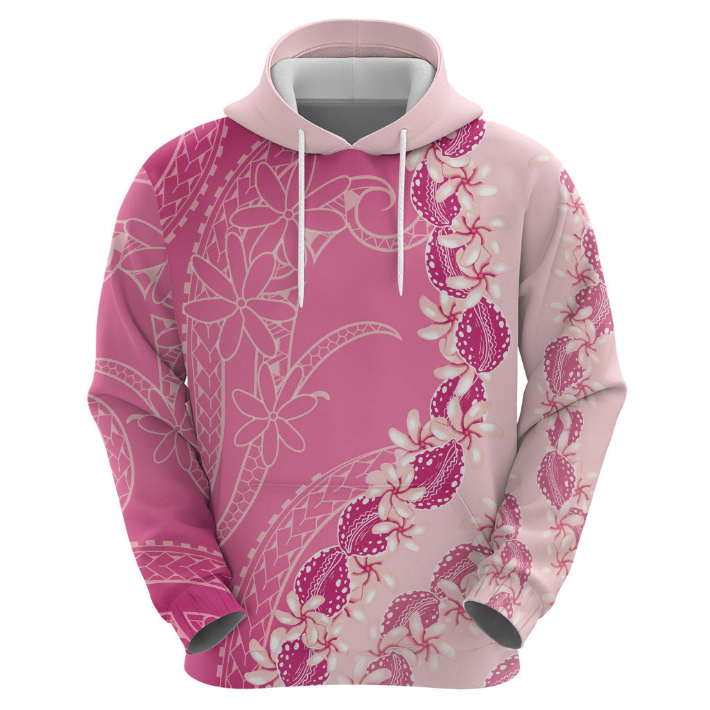 Heiva i Tahiti Hoodie Tahitian Tiare Maori Cowrie Lei Pink LT14 - Polynesian Pride