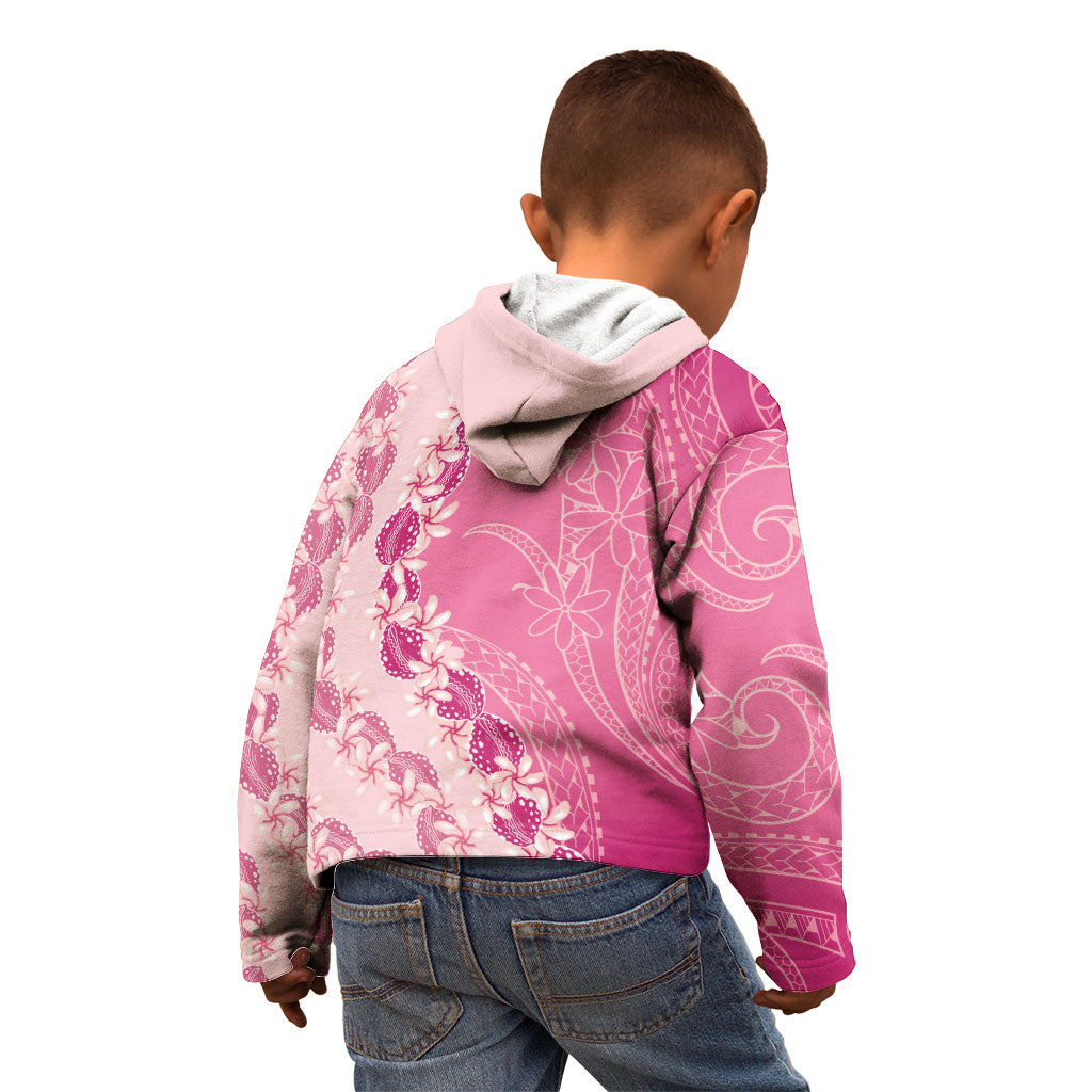 Heiva i Tahiti Kid Hoodie Tahitian Tiare Maori Cowrie Lei Pink LT14 - Polynesian Pride