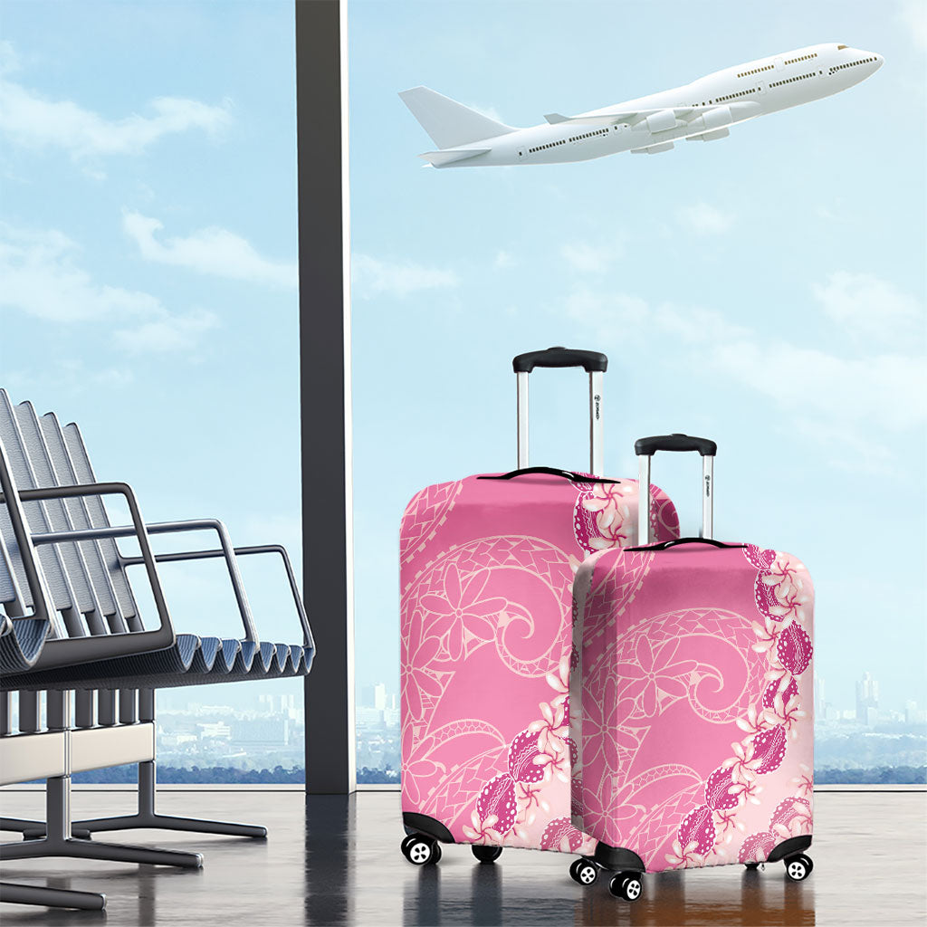 Heiva i Tahiti Luggage Cover Tahitian Tiare Maori Cowrie Lei Pink LT14 - Polynesian Pride