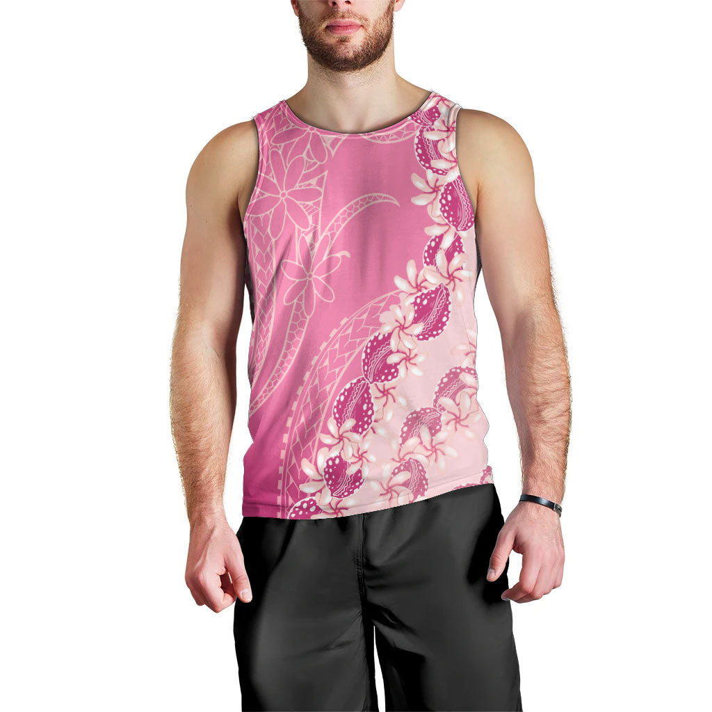 Heiva i Tahiti Men Tank Top Tahitian Tiare Maori Cowrie Lei Pink LT14 - Polynesian Pride