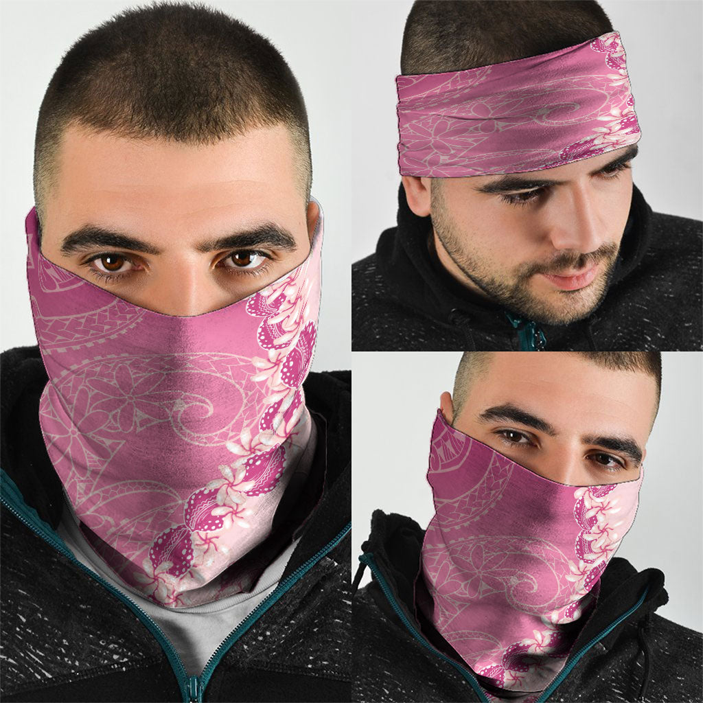 Heiva i Tahiti Neck Gaiter Tahitian Tiare Maori Cowrie Lei Pink LT14 - Polynesian Pride