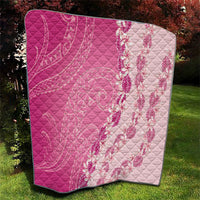 Heiva i Tahiti Quilt Tahitian Tiare Maori Cowrie Lei Pink